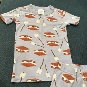 HANNA Andersson Short John Pajamas Organic Cotton Boy Girl S’more 3T